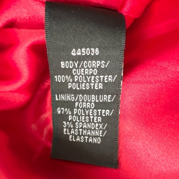 ML Monique Lhuiller Red Brocade Lorax and Lace Dress Sz 4 - Picture 10 of 11